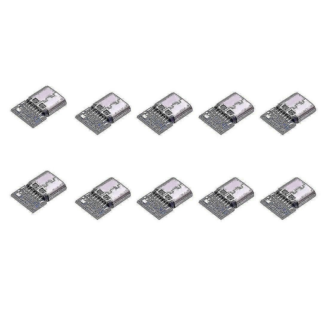 10 Pcs Usb 3.1 Type C Connecteur 14 Broches Femelle Socket Réceptacle