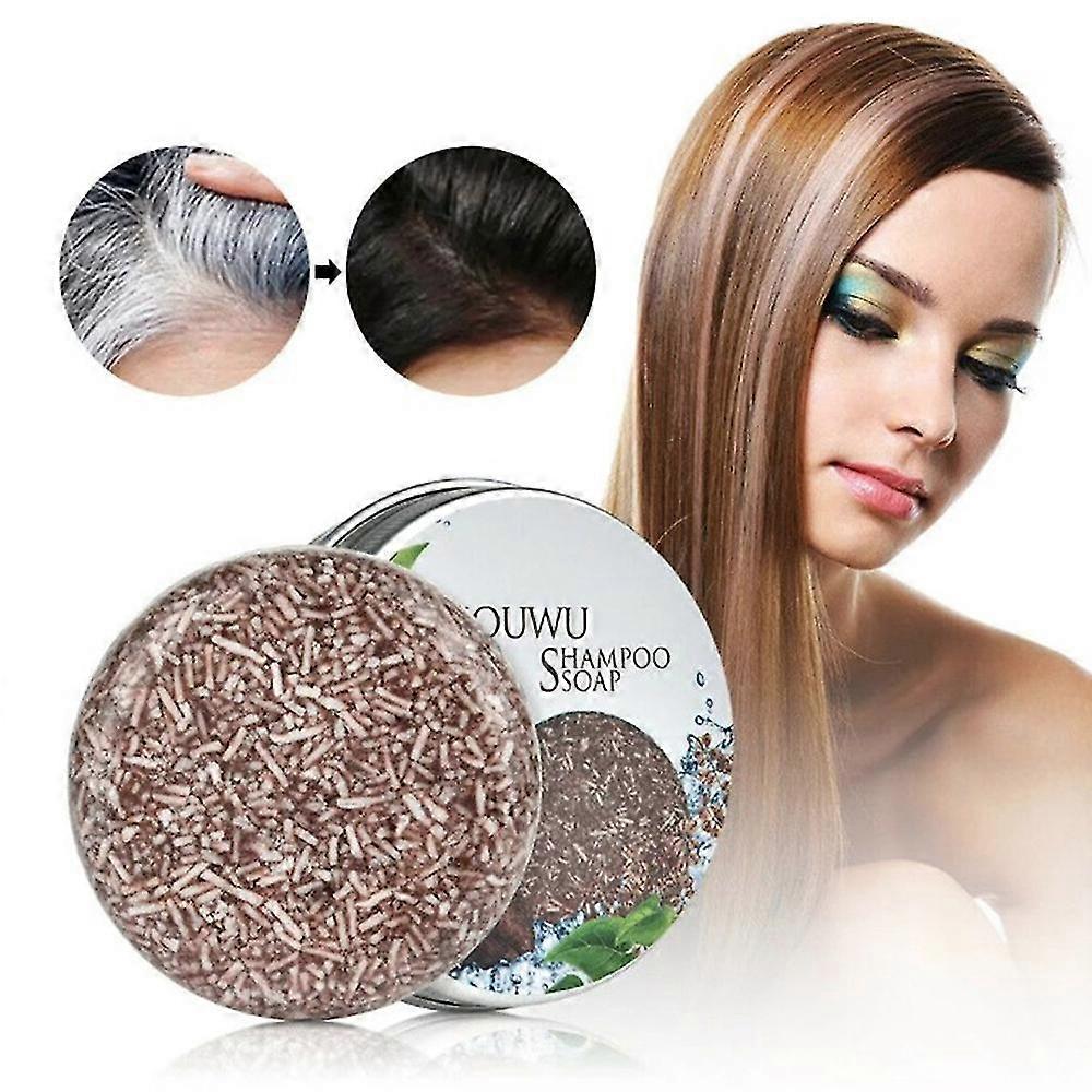 55g Shou Wu Savon Polygonum Multiflorum Shampooing Savon Froid Fait Main Cheveux Noirs Cheveux Noirs Cheveux Pellicules Shampooing Savon