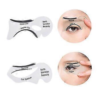 2pcs øjenbryn Skabelon Card Eyeliner Stencils Bevingede Eyeliner Stencil Modeller