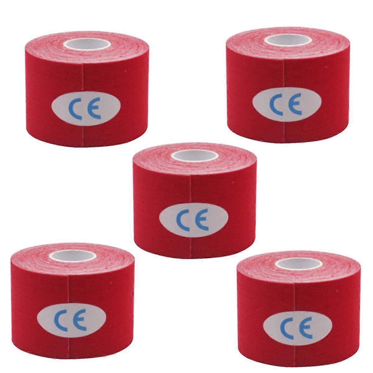 Red Self-Adhesive Bandage, Elastic Adhesive Bandage Wrapped with , Suitable for Wrists, Ankles, Knees