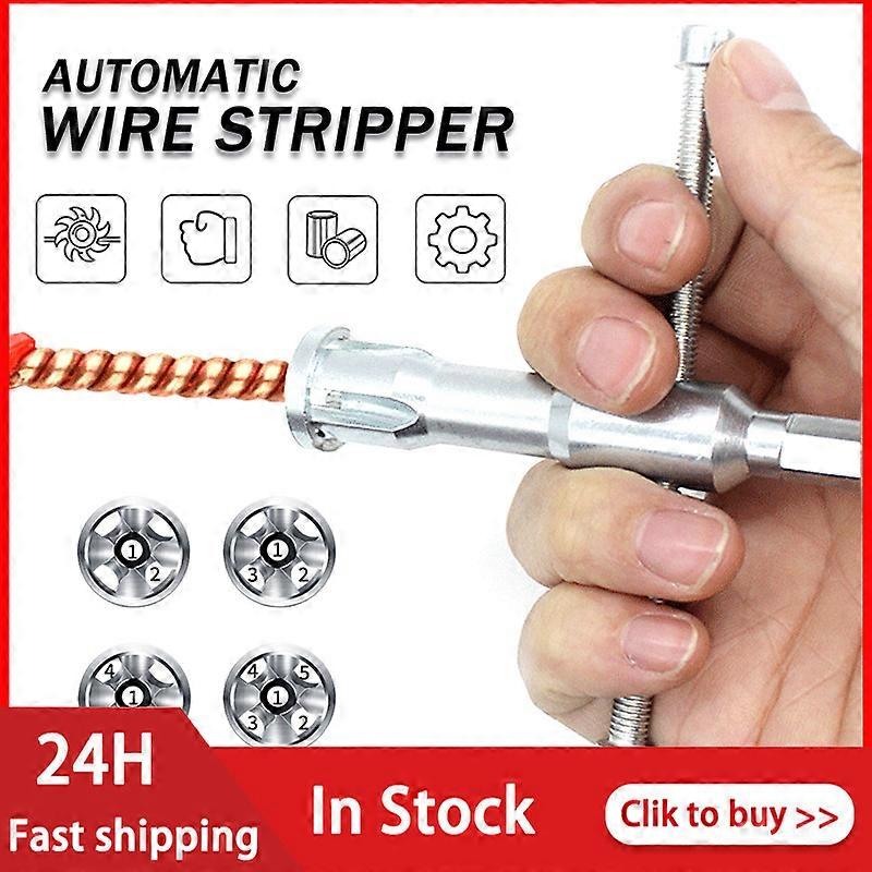 Automatic Wire Stripper Wire Twisting Plier Tool Line Cable Peeling Twisting Connector Drill Bit For Electrician Electrical Tool
