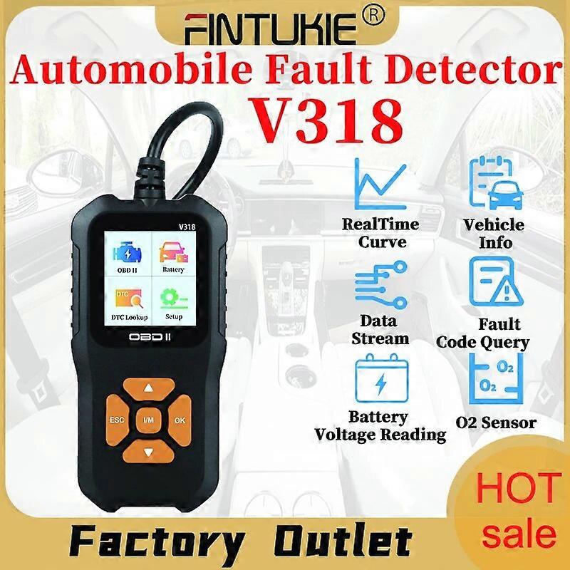 Multifunctional Vehicle Detection Tool Code Reader V318 Mini Color Screen Car Diagnosis OBD Maintenance Tool