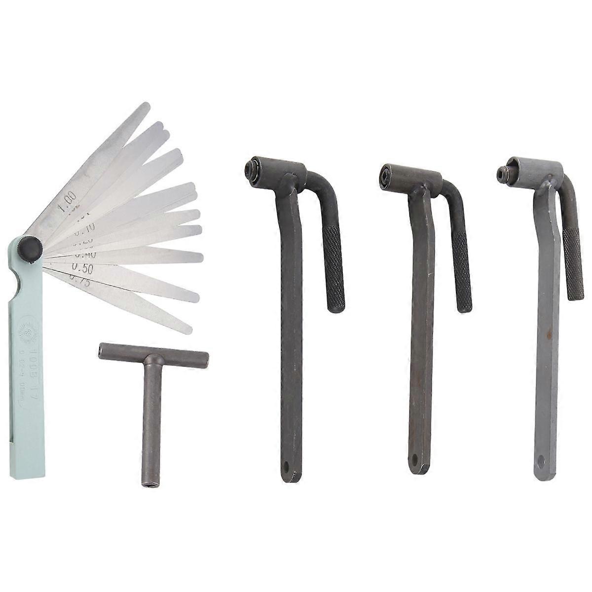 Universal Motorcycle Engine Valve Adjustment Tool Valve Screw Wrench 8mm 9mm 10mm T Type Spanner 0.
