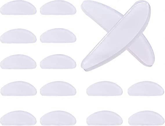 10 Pairs Adhesive Nose Pads Non-slip Silicone Glasses Pads For Glasses Sunglasses (Clear, 1mm)