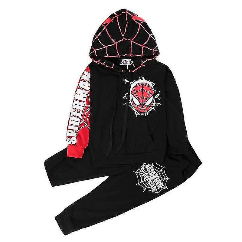 Barn pojkar Spiderman Träningsoverall Hoodie Top Pants Set Casual Outfit Kläder