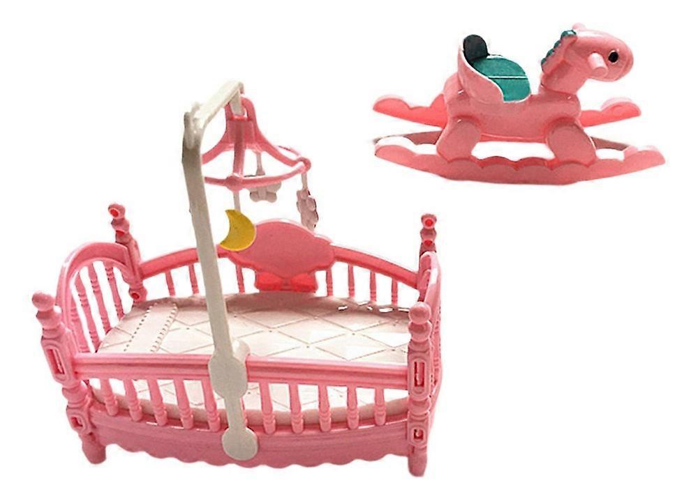 Ágy hintaszék Hobbi kiságy miniatűr babaházhoz