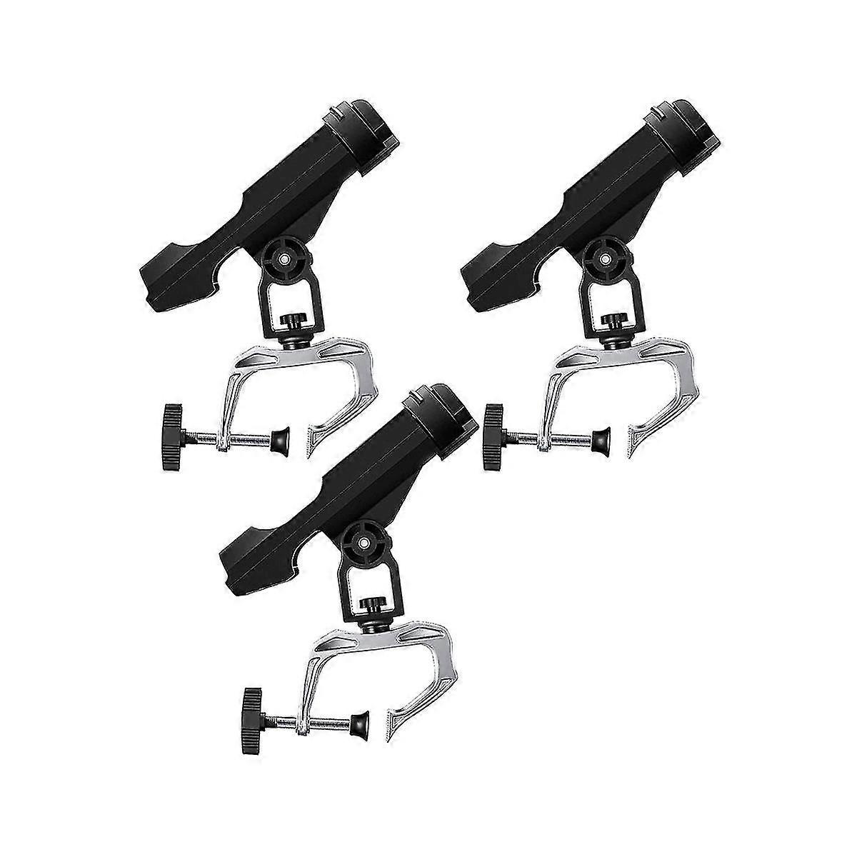 3 Pcs Fishing Boat Rods Holder Adjustable Folding Fishing Pole Holders Stand For Kayak Canoe Dock
