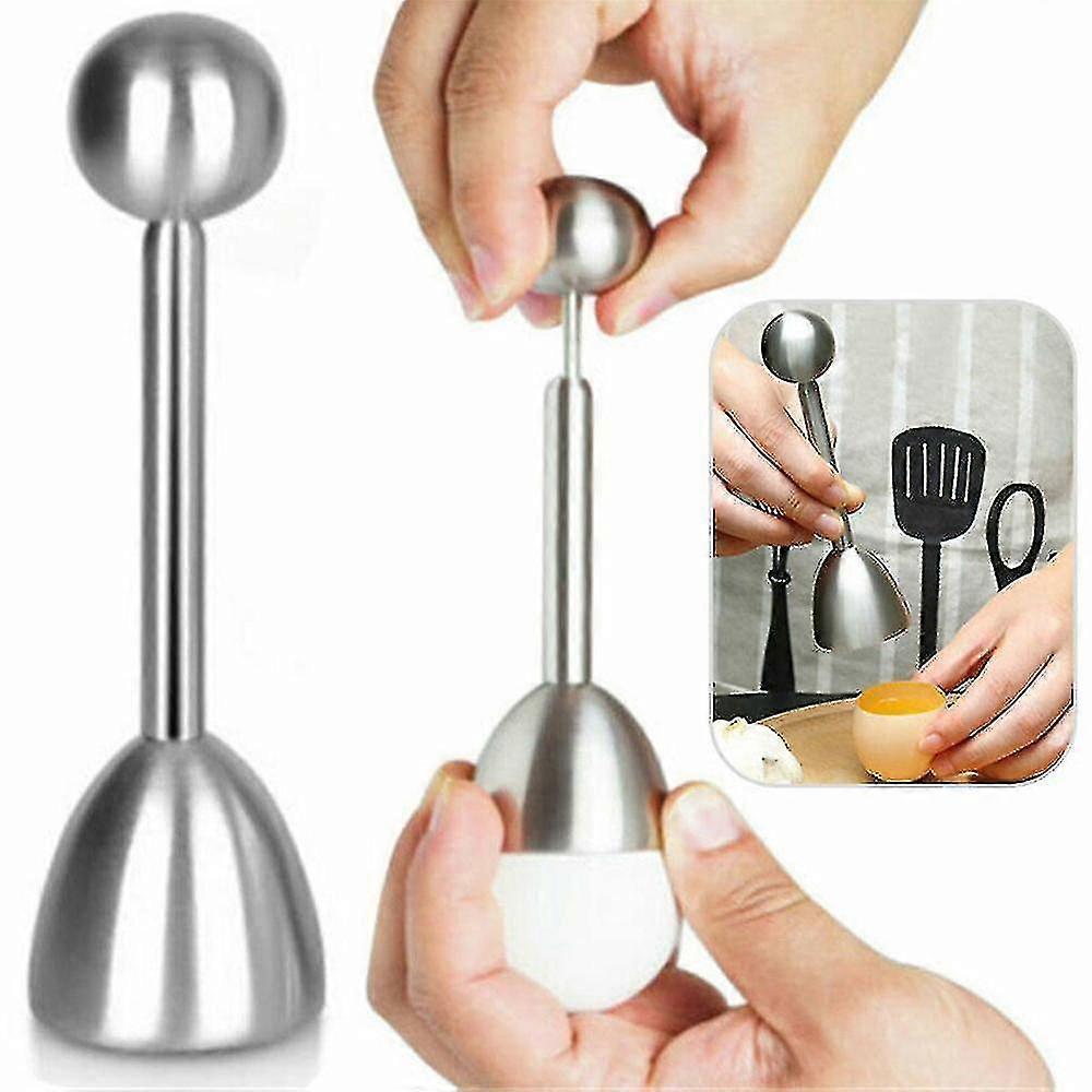 2024 New Soft Boiled Egg Cracker Topper Stainless Steel Eggshell Cutter Opener Separator Linghai