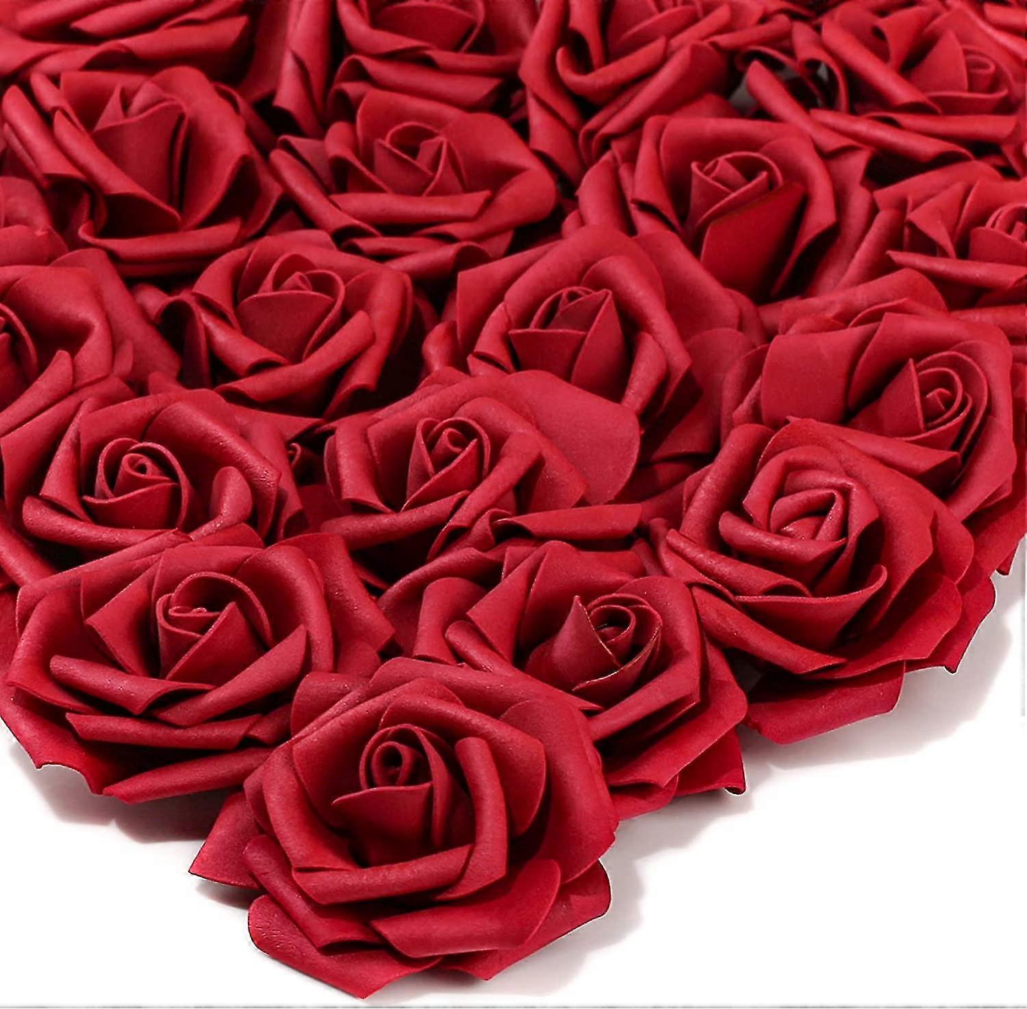 Mesterséges rózsák, 25 db hamis virágok, dekoratív virágok, hab rózsák, művirág dekorációk, művirág születésnapi dekorációkhoz, esküvői dekorációk