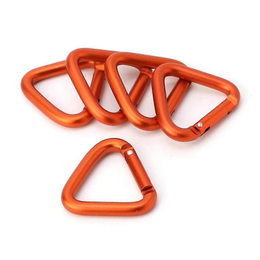 5pcs για το τρίγωνο Carabiner υπαίθριο κάμπινγκ πεζοπορίας μπρελόκ Snap Hook συνδετήρων
