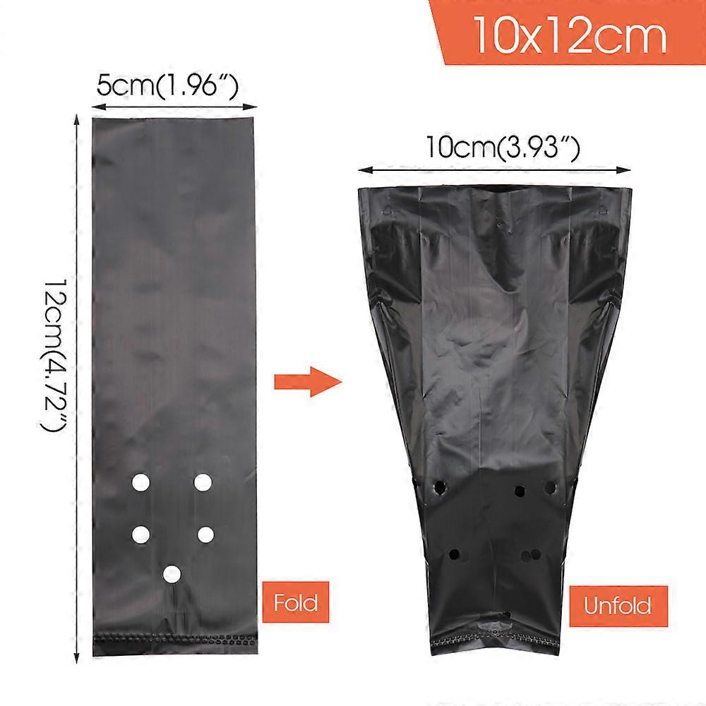 100/200Pcs Plastic Plant Growing Kits Seeds Germinate Seedlings Pot PE Nursery Bags with Breathable Hole for Gardening Plants Container