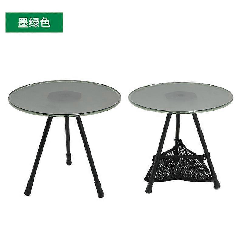 Aluminum alloy folding campsite, telescopic round table, three-foot dining table, portable, coffee, hiking, picnic, lifting