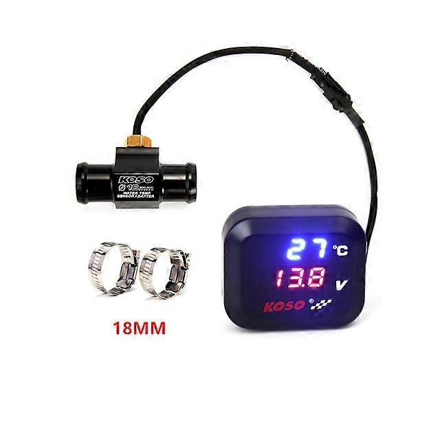New Motorcycle Universal Water Temperature Meter Voltmeter USB Charging Three-in-one Waterproof Meter