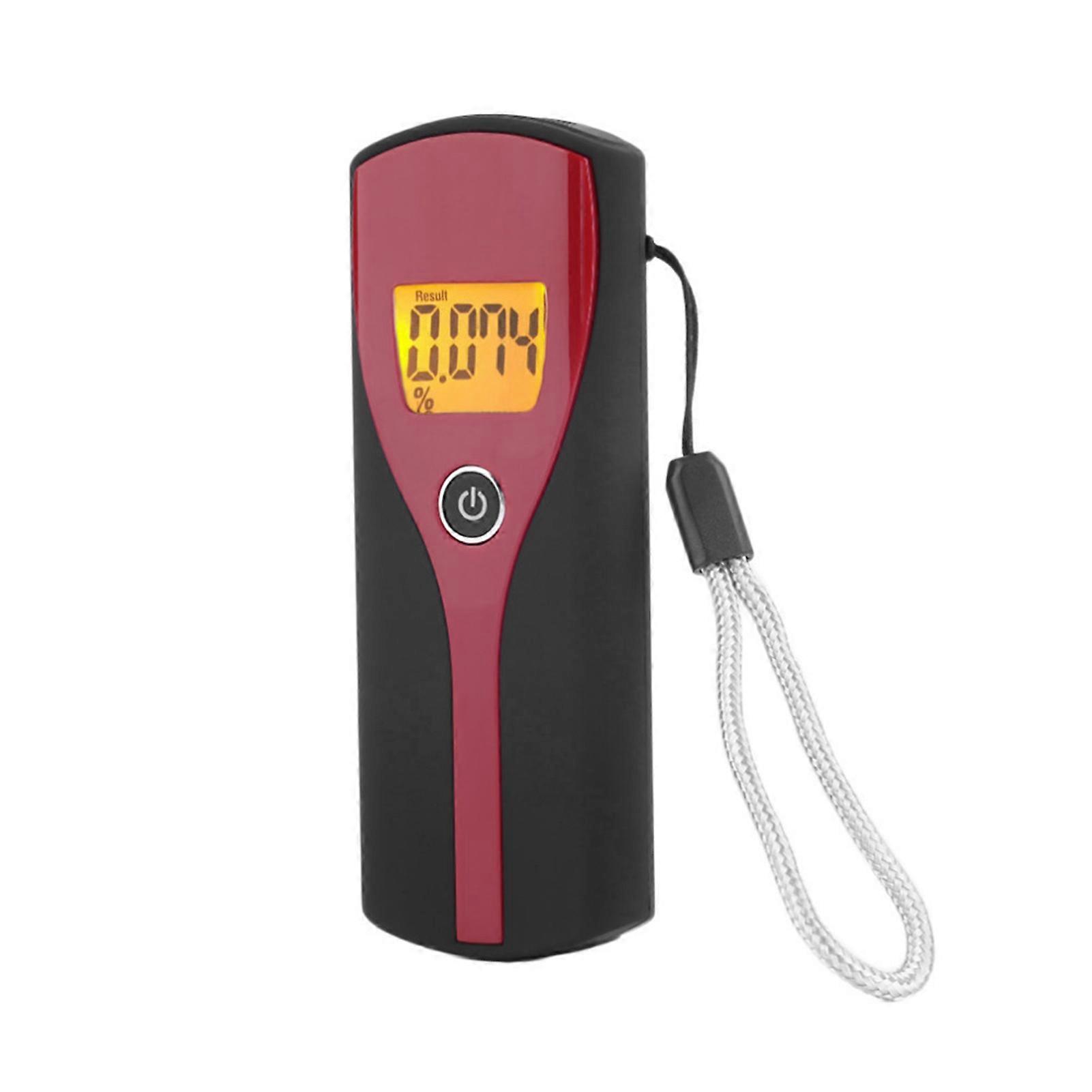 LCD Display Digital Breath Alcohol Tester Breathalyzer Non-contacting Blowing Alcohol Analyzer Meter Portable Alcohol Detector for Policeman Home Use