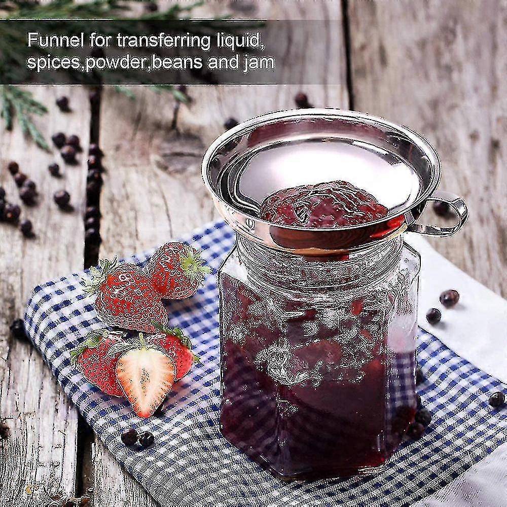 2 Pieces Less Steel Jam Funnel Kit Tools Kit Funnel Set