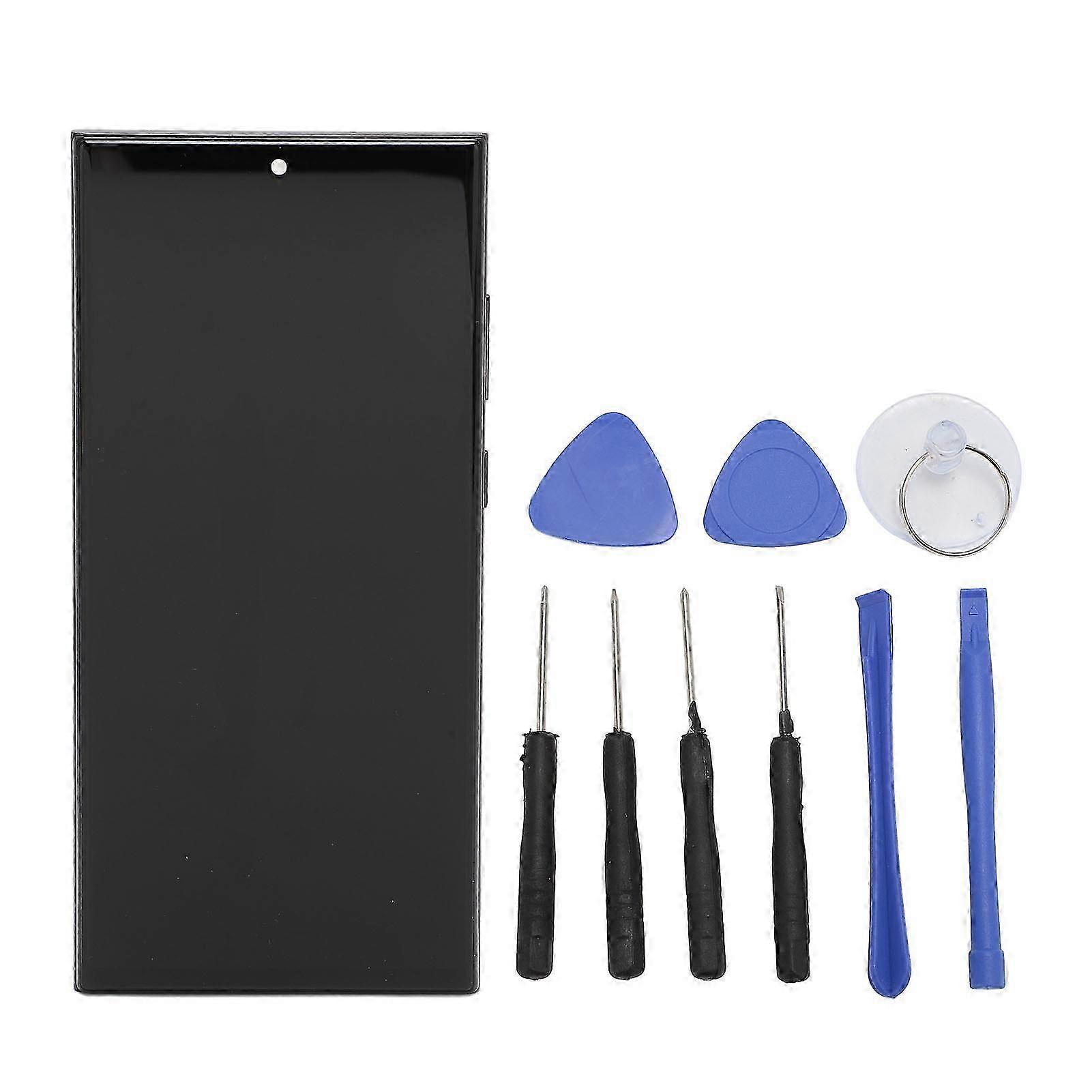 Phone LCD Display with Frame Repair Tools Screen Digitizer Replacement for Galaxy S23 Ultra