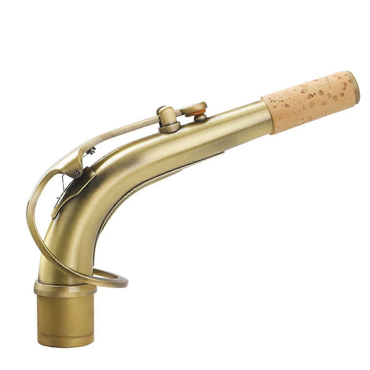 E Flat Altsaksofon Bøyd Hals Messing Munnstykke Bøyd Pipe Antikk Saksofon Hals Instrument Tilgang