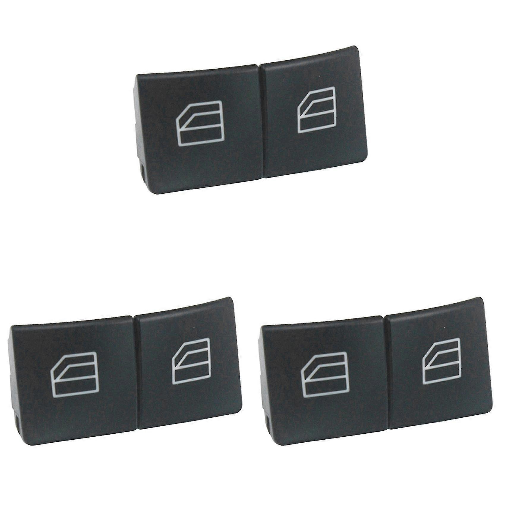 3x Window Switch Button Covers For W204 C E Class, Front Left+right Window Switch Repair Button Cap