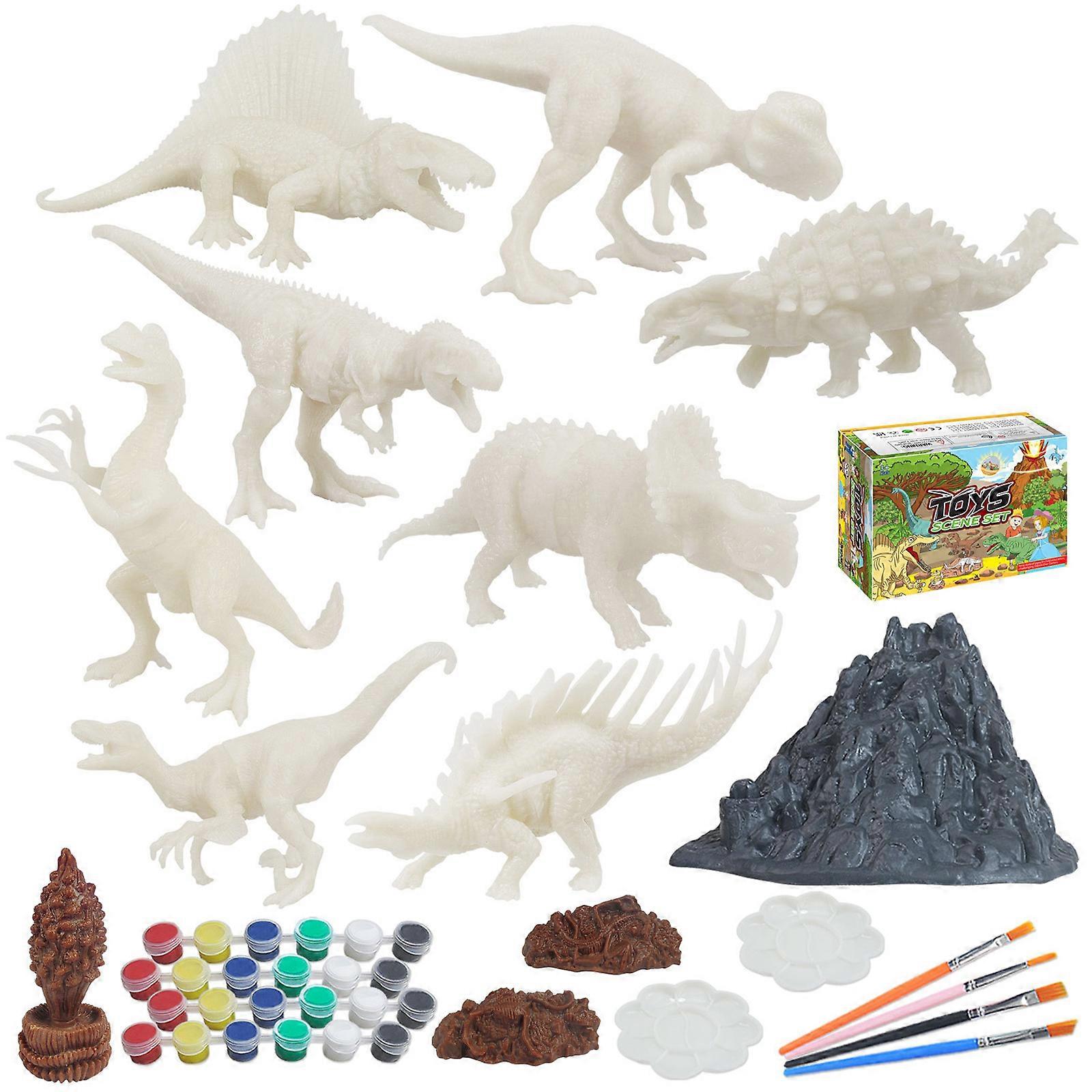 Large Unpainted Dinosaur Interactive Painting Toy for Kids Brain Training Game