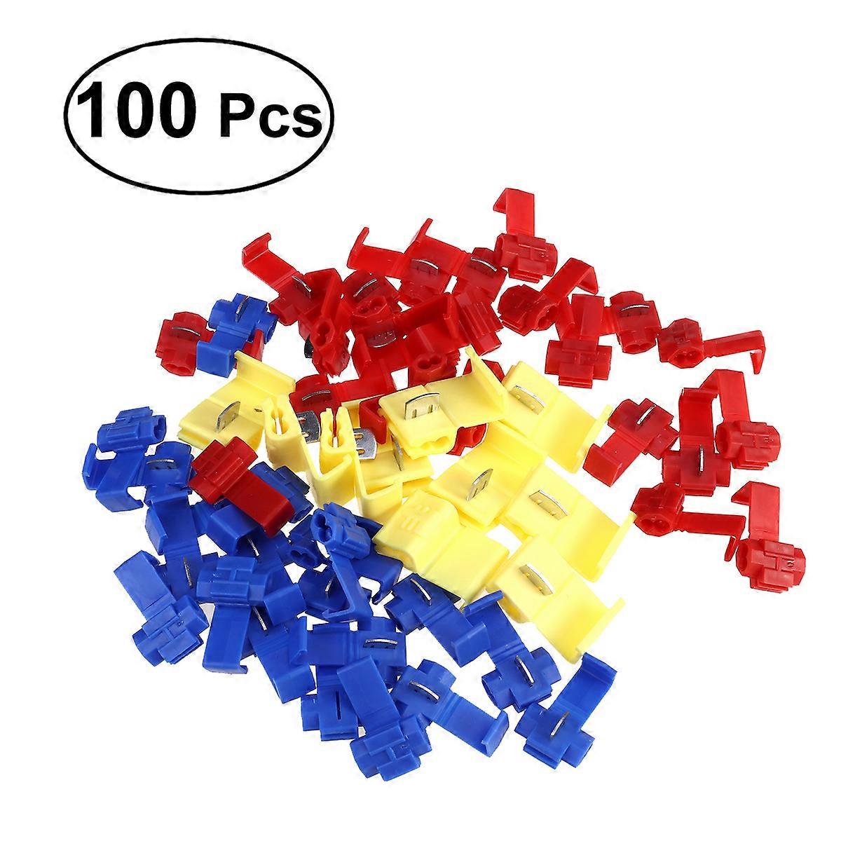 100pcs Branch Terminals & Splice Solderless Wire Connector Fitting Cable Clamp Cable Clip Sets Kit