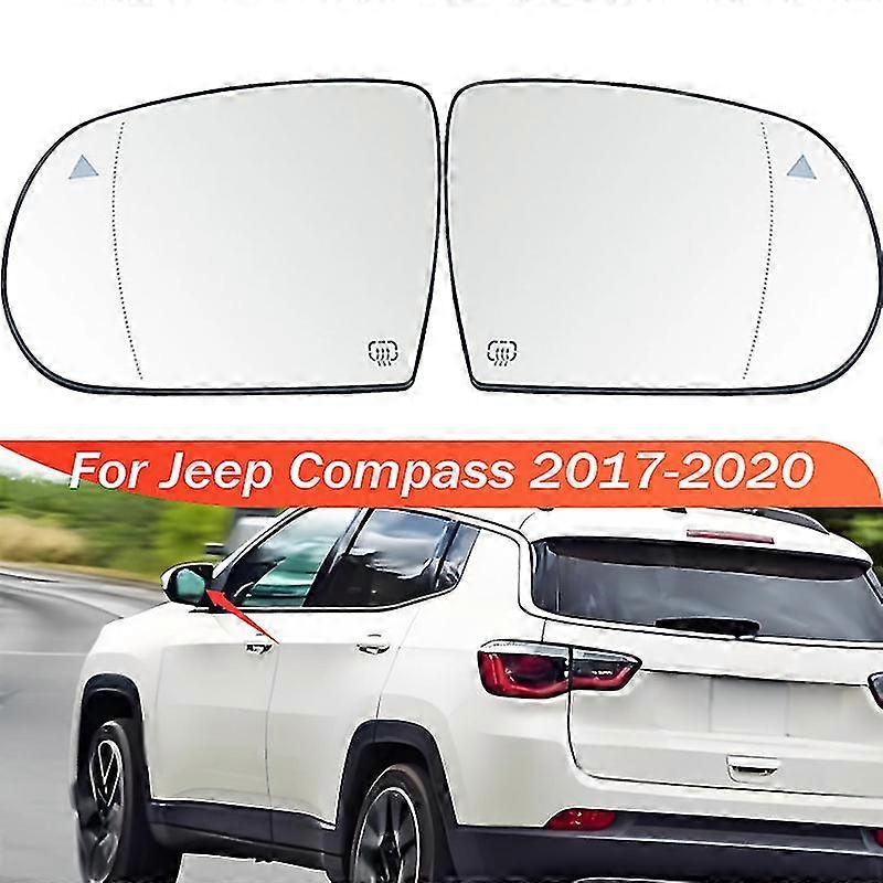 Oldalsó tükörlencsék fűtött autóreflektorok Jeep Compass 2017 2018 2019 2020