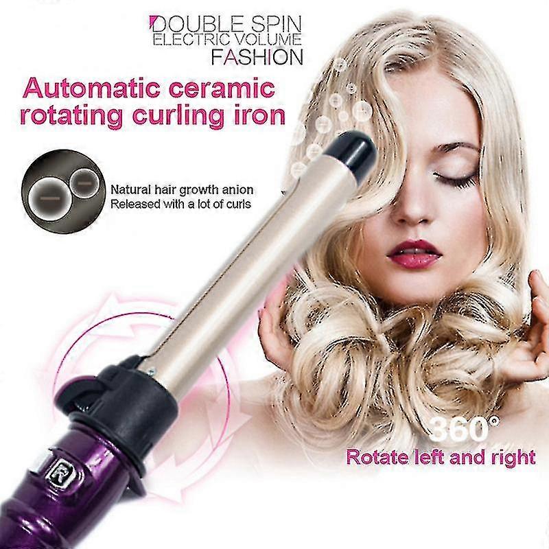 Auto Rotary Electric Hair Curler Curling Iron Automatic Rotating Wave Styling TW