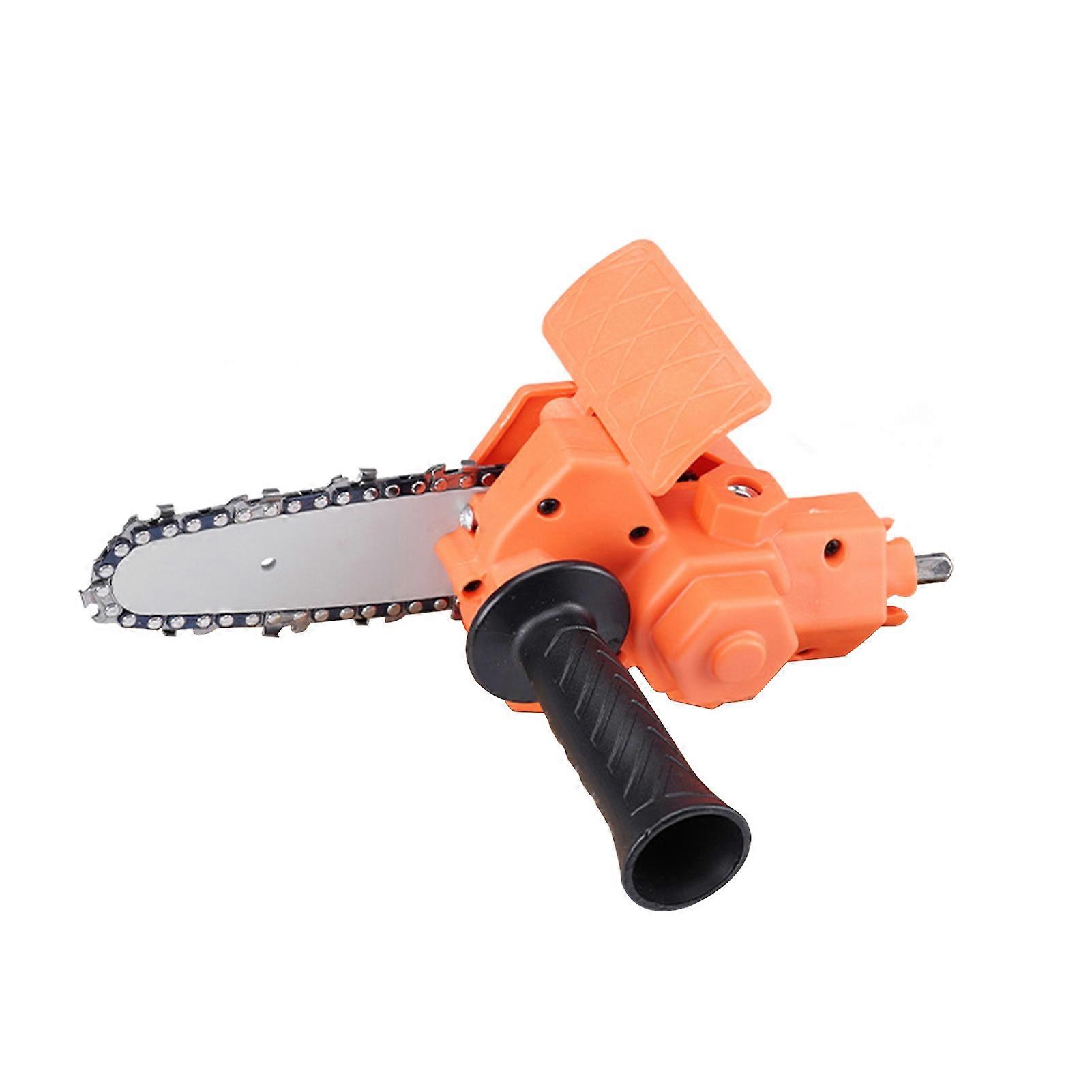 1 Set 4 Inch Electric Chain Saw One-piece Guide Plate Sharp Electric Drill Modified Chainsaw Conversion Head for Carpentry Mengxi