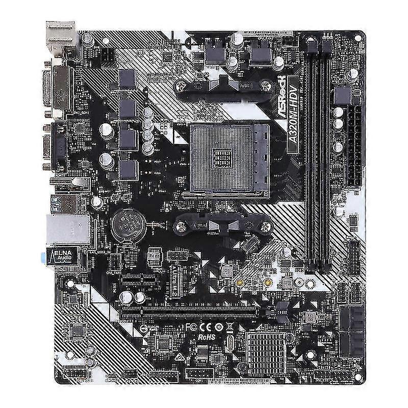 Placa-mãe do computador Asrock A320m Hdv R4.0 Soquete de terno Amd Ryzen Am4 Cpu