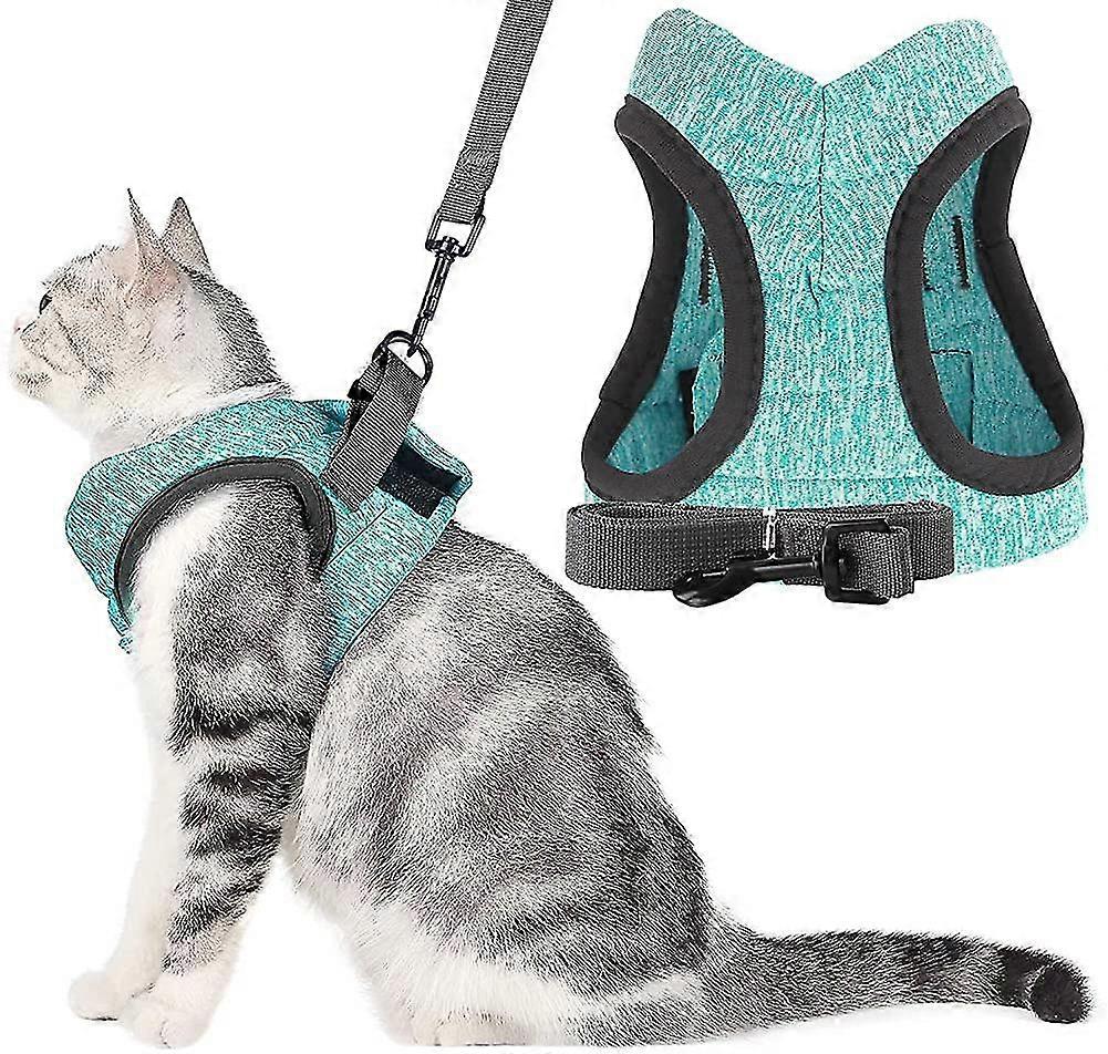 Escape Proof Cat Harness And Leash Set For Walking,soft Breathable Cat Vest
