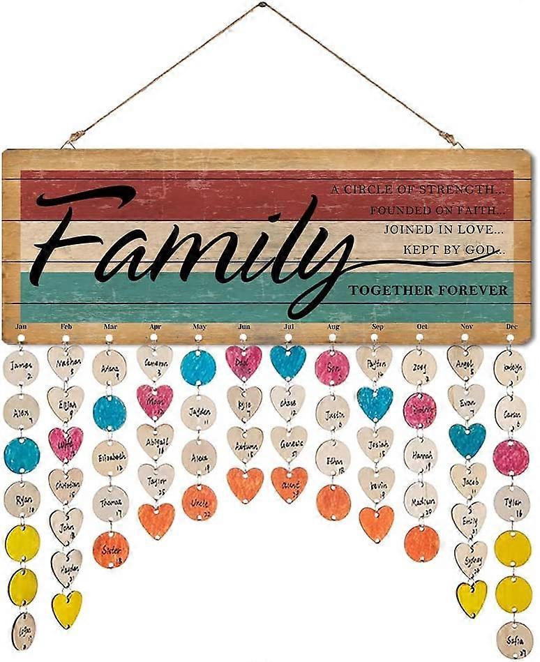 Rustic Wood Hanging Photo Holders Family Photo Display Plaque Signs with Wood Clips