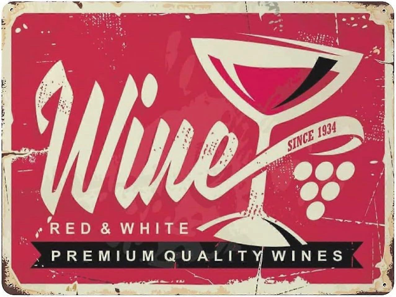 النبيذ القصدير تسجيل لوحة معدنية الفن شنقا الحديد اللوحة الرجعية المنزل المطبخ حديقة المرآب الجدار ديكور 12 "x16"