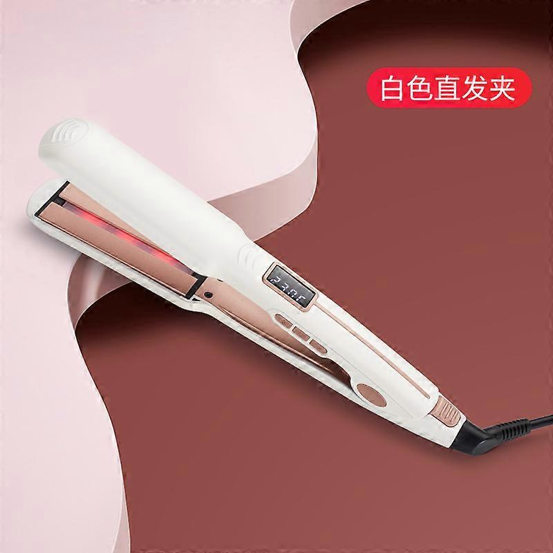 2 in 1 Hair Straightener and Curling Iron, Ceramic Tourmaline Hair Straightener with 3D Floating Plate and LED Temperature Display, Dual Voltage Trave