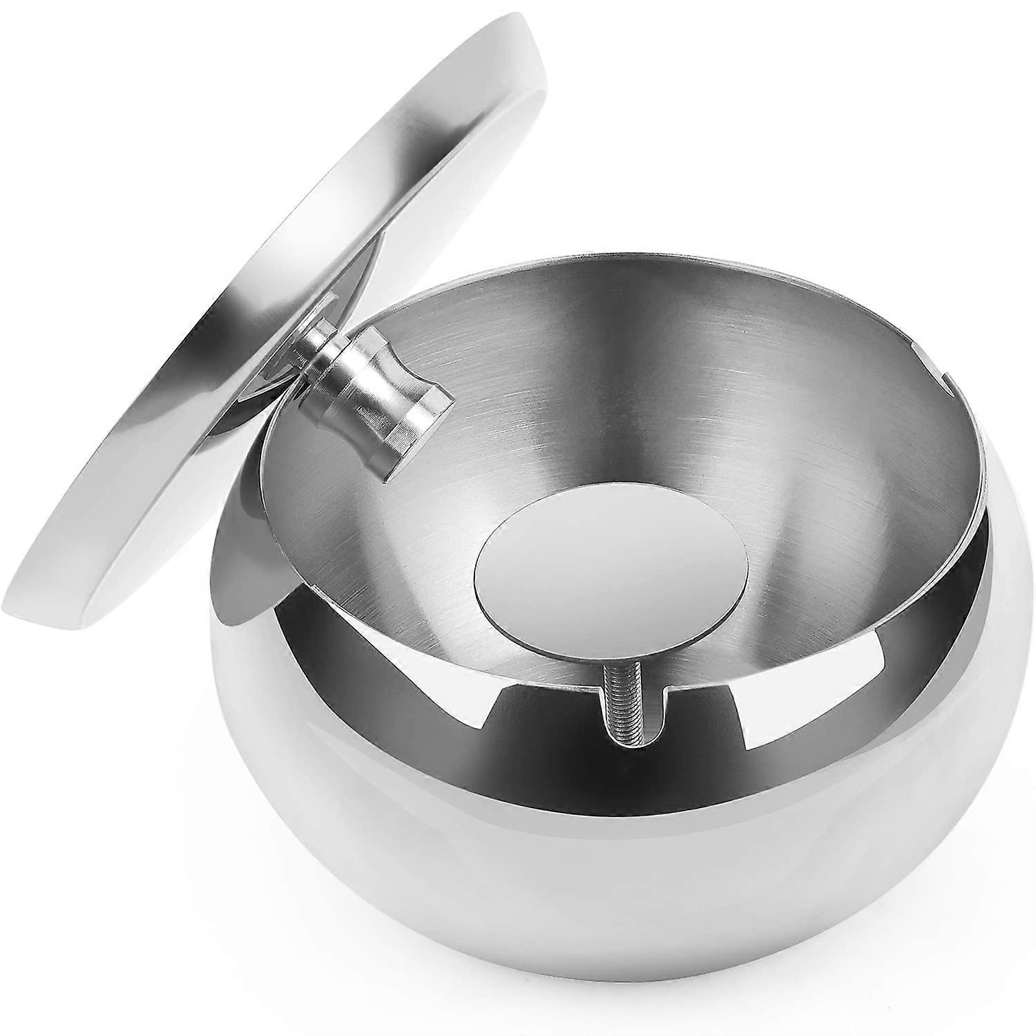 Vinterkampanj, Askkopp, Stor XXL utomhus askkopp, Ultra Resistant askkopp, Bort från stormen,, Silver