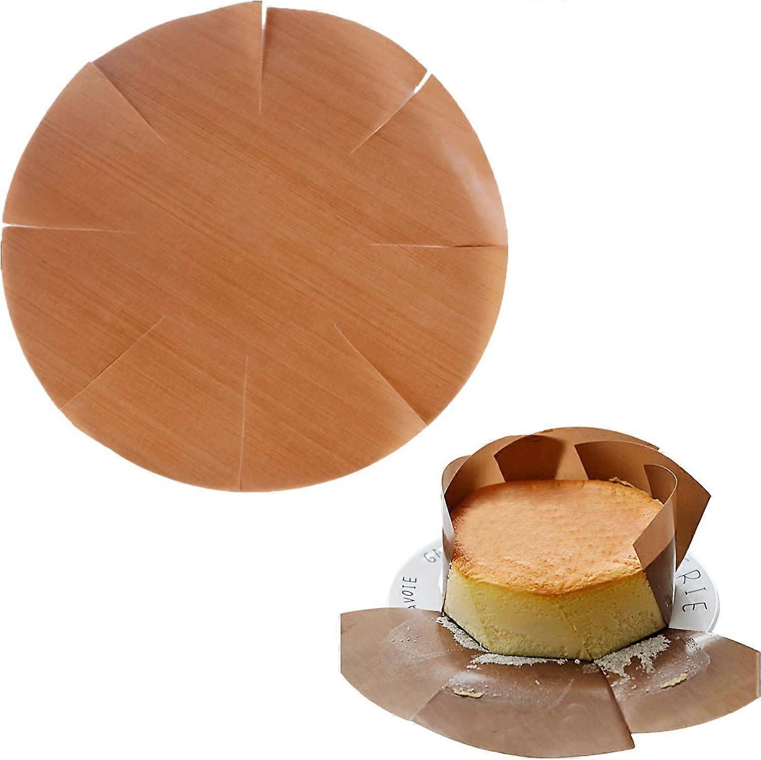 Tavă rotundă de copt Mat de copt reutilizabil tăiat la dimensiune Hârtie de copt zero deșeuri Pachet de 6 materiale termoplastice pentru siguranța alimentară Acoperire antiaderentă