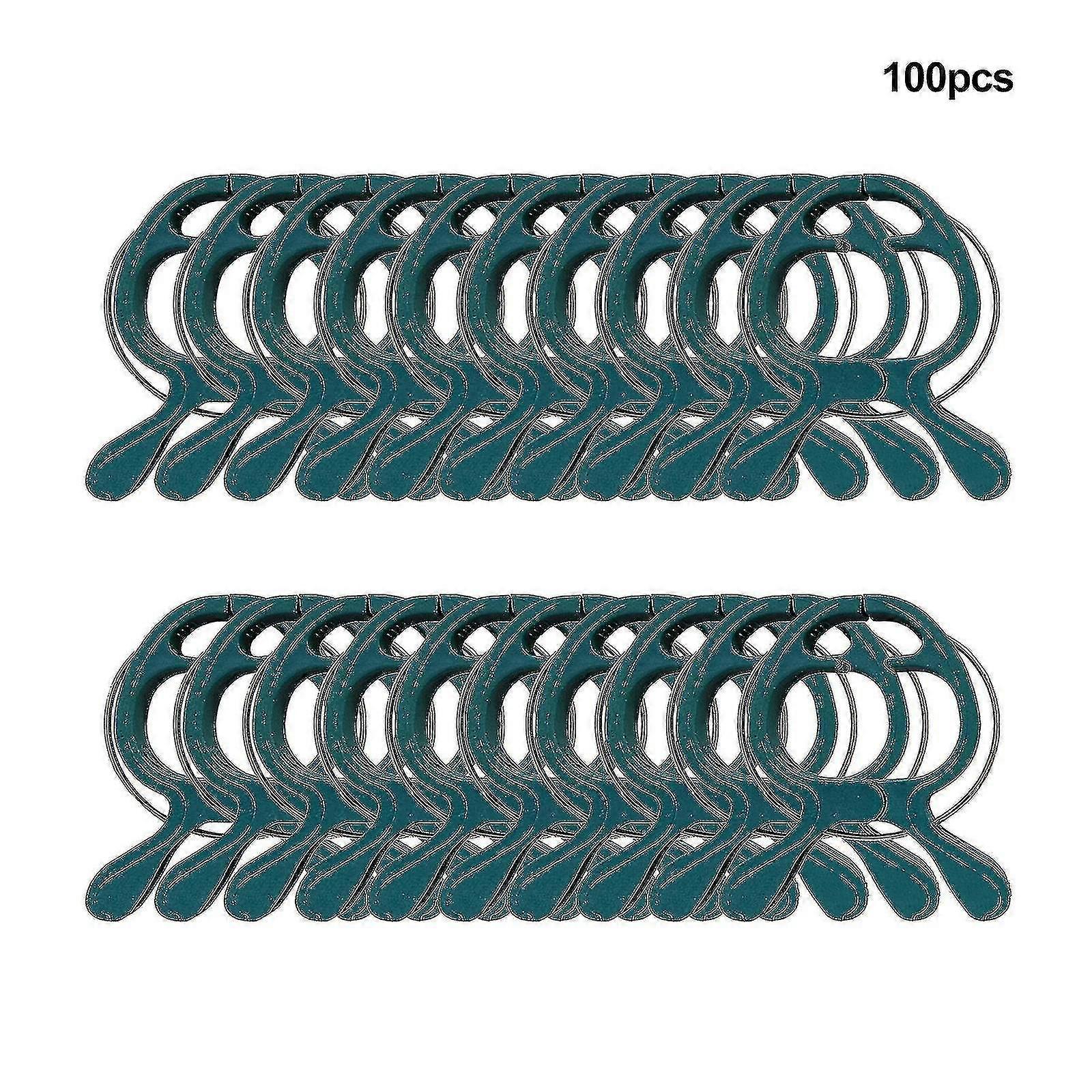 New 2023 Plant And Vine Support Tomatoes Green Plastic Cucumbers Lever Loop Clamp Holding Stems Easy To Pinch 2023 Hotsale!