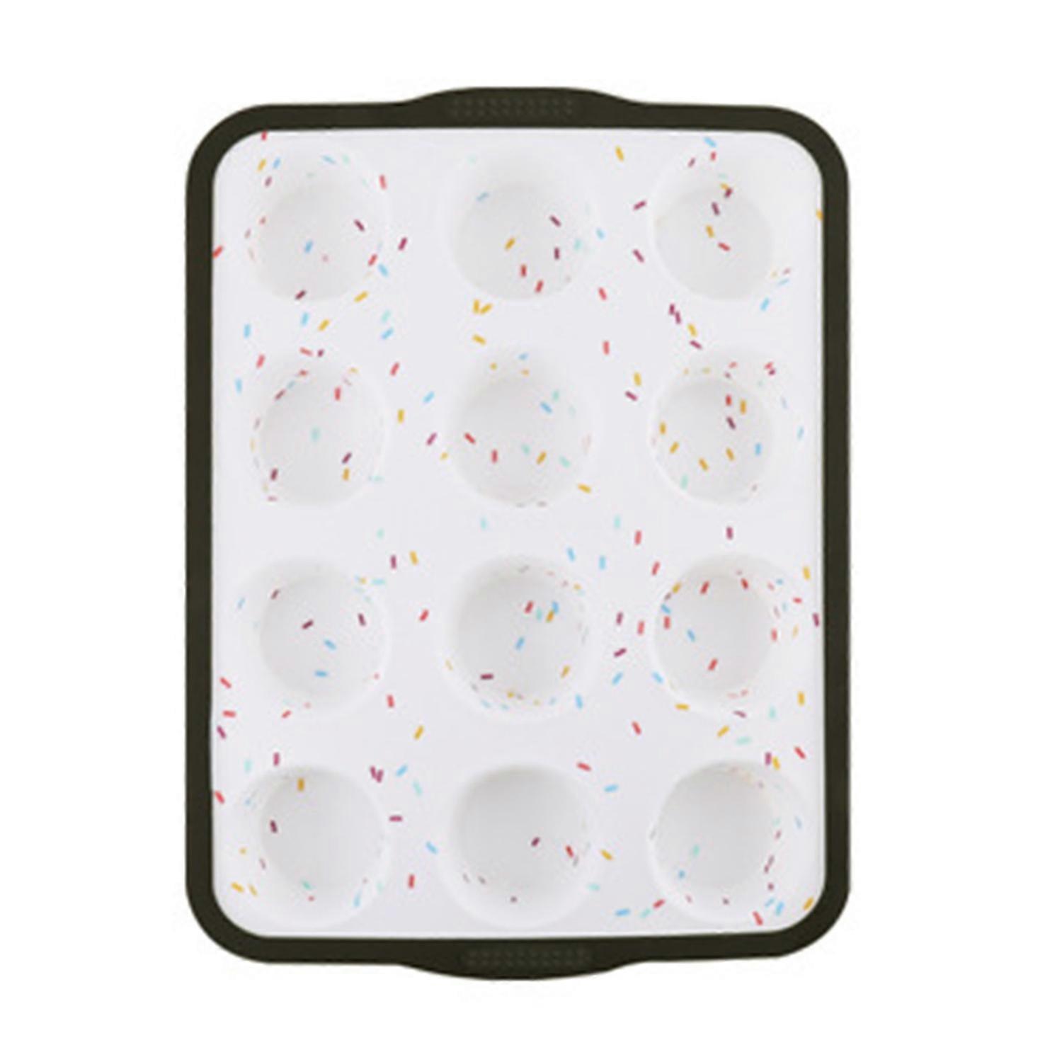 Silicone Muffin Pan 24 Cups Nonstick Mini Cupcake Pan Easy Release Versatile Baking Mold Practical