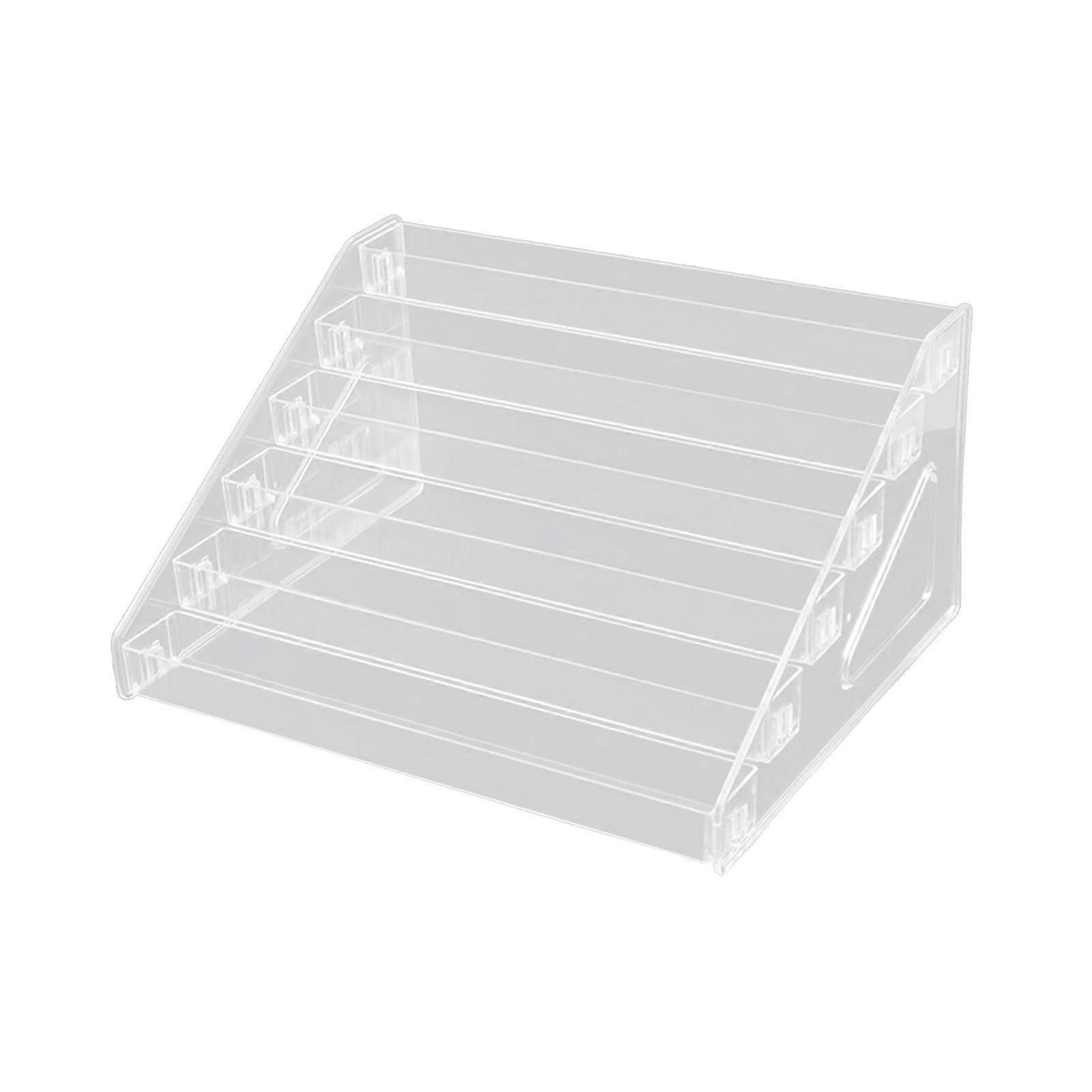 Display Riser Clear Acrylic Display Rack for Badges Toys Mini Action Figures 5 layer