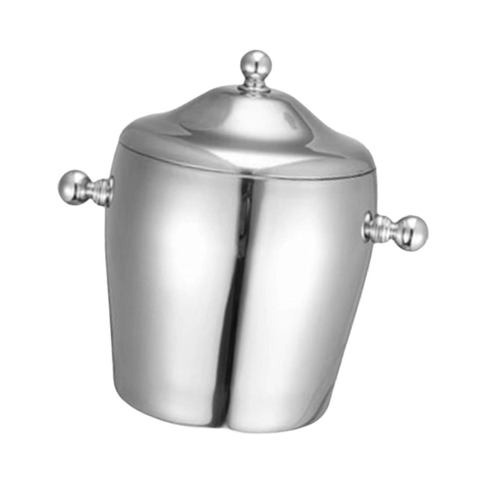 Ice Bucket Drink Tub with Lid Ice Container for Champagne Bottles Hotel Style A