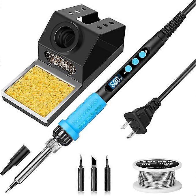 Soldering Iron Kit, 100W High Power Soldering Iron, Fast Heating, Digital Display Temperature Control Accurate 356F-896F, Portable Soldering Kit with 