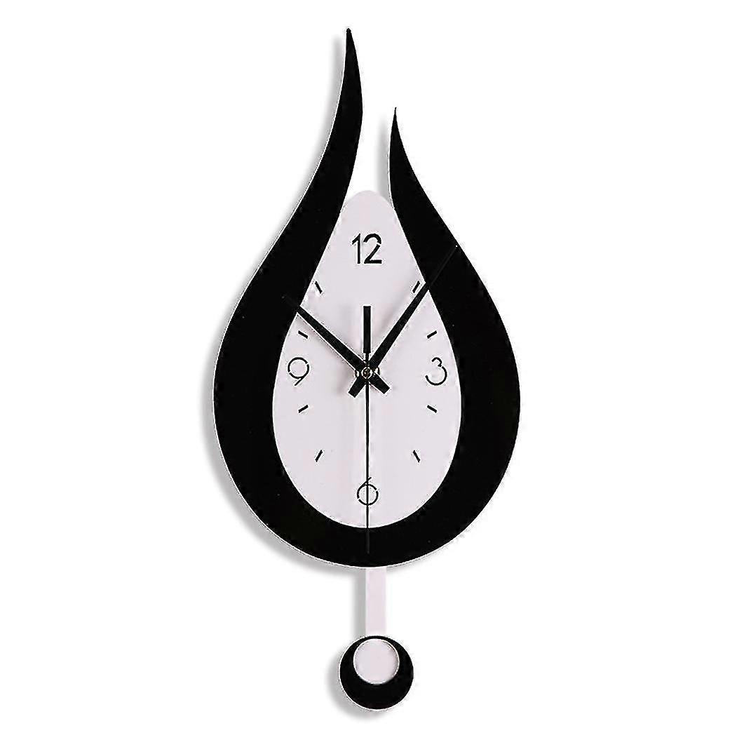 Wall Clock Modern Creative Water Drop Pendulum Clock With Pendulum, Silent Pendulum Clock Digital Wall Clock