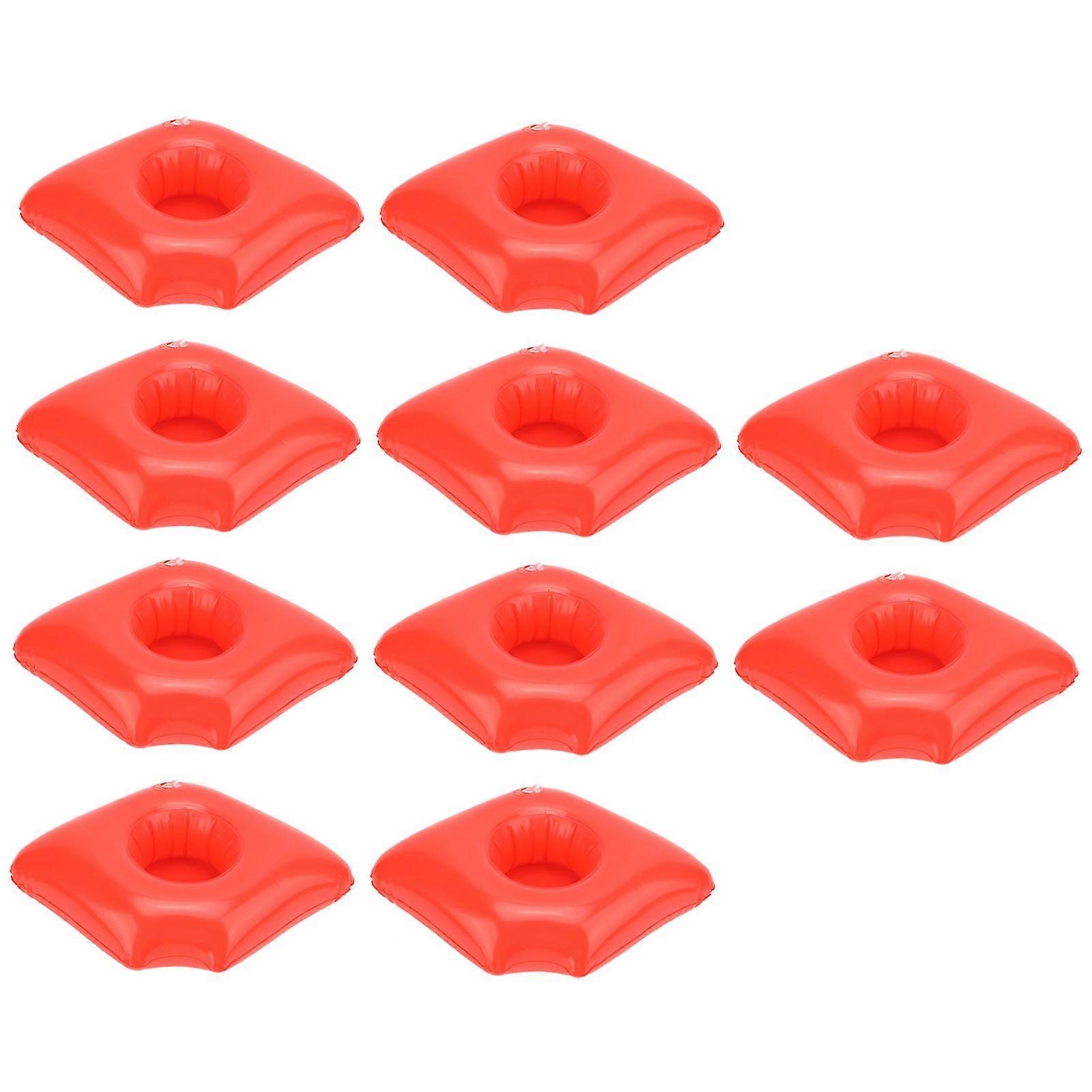 10pcs Red Lips Shape Inflatable Drink Holder Swimming Pool Float Water Party Accessories