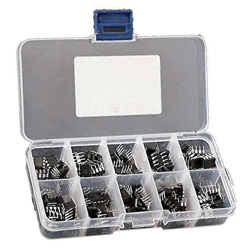 100pcs / box Ne555 Uc3842 Uc3843 Uc3845 24c02 24c04 24c08 24c16 24c32 24c64 Dip Ic Sortiment Kit Eac
