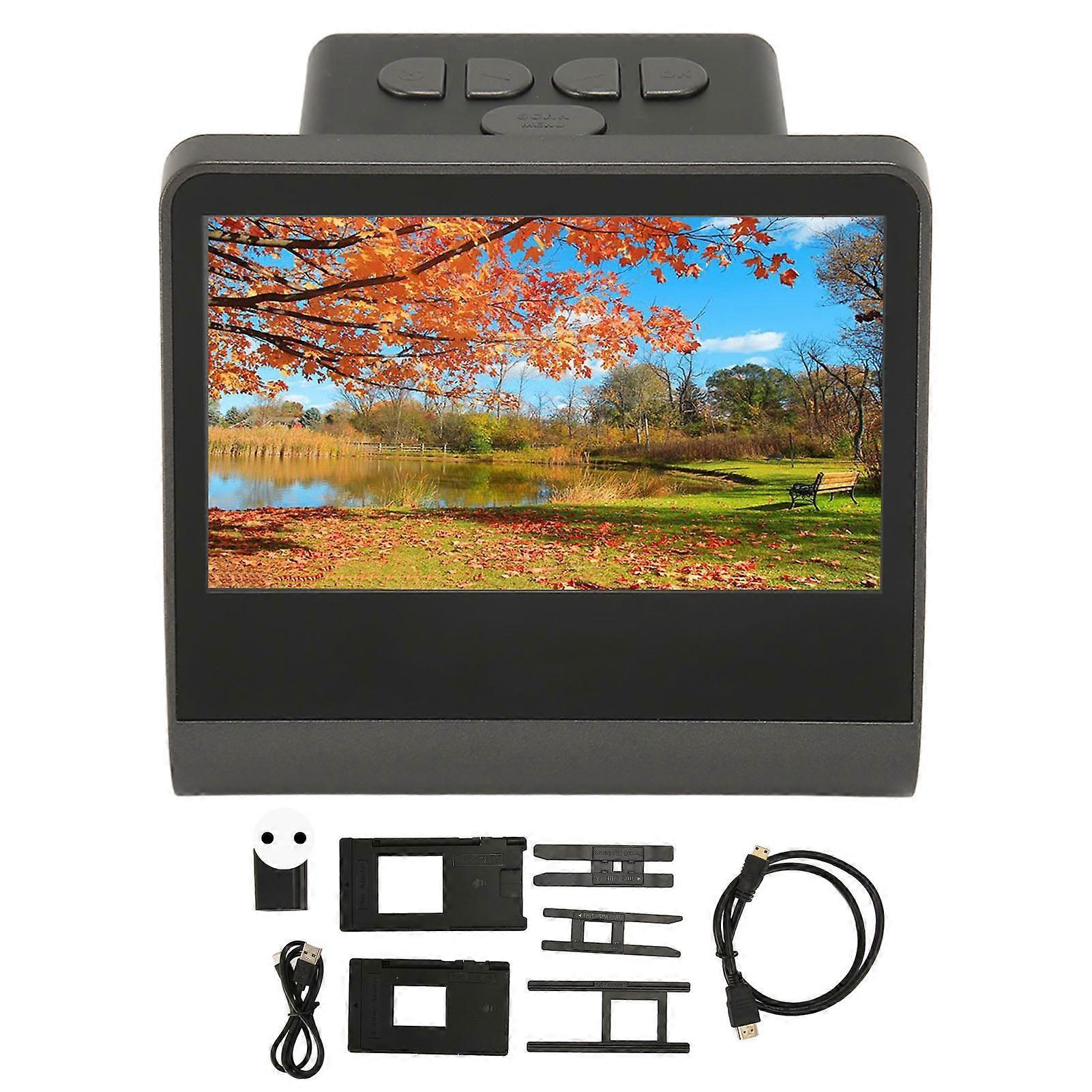 Digital Film Slide Scanner Converts 135 Film 126KPK 110 Film for Super8 Slide to High Resolution 48MP JPEG Digital Photos 100-240V EU Plug 