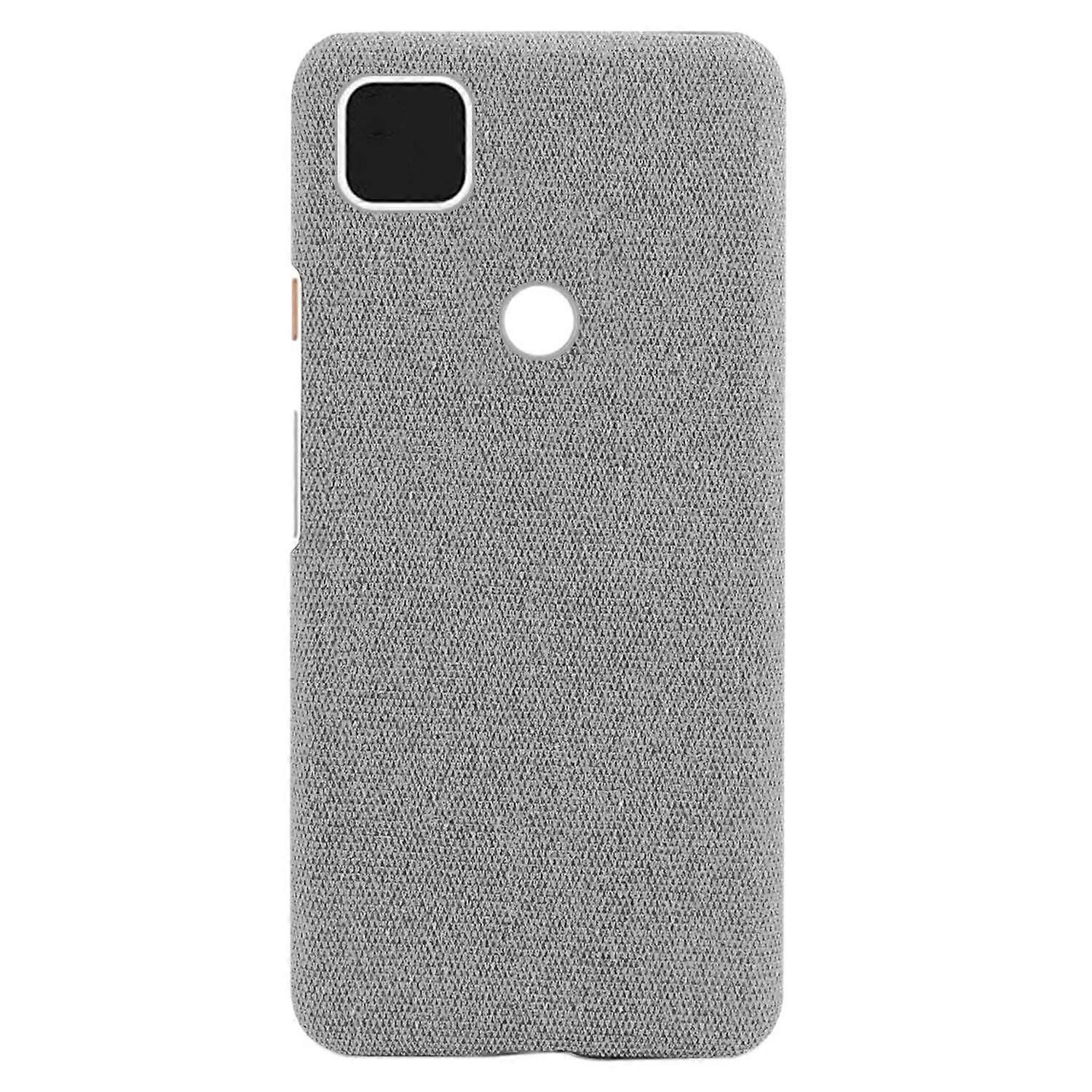 Phone Shell Cloth Pattern Leather Case Pixel Anti Drop Protective Cover Suitable for Pixel 4A(Light