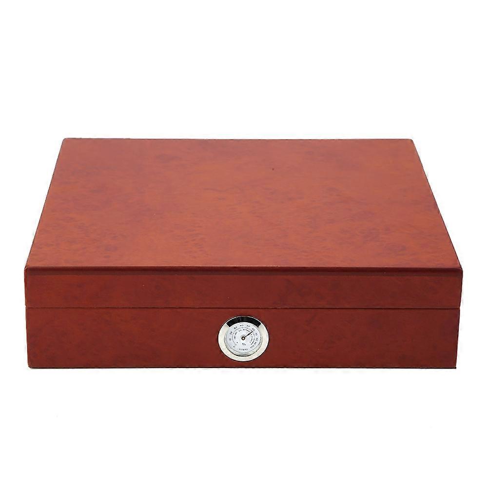 Mini Portable Humidor Cigar Box Vintage Wooden Cigarette Container Storage Case (Brown)