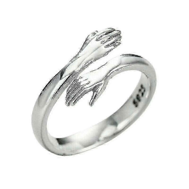 Hermoso anillo de abrazo, anillo de pulgar ajustable