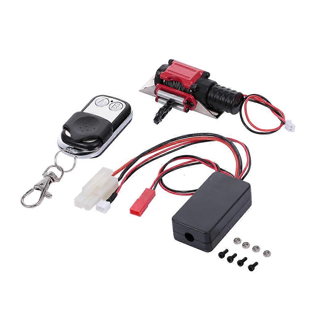 Metal RC Winch Kits Front Bumper Rescue Set Heavy Duty Bearing Spare Part for 1/10 RC Car Buggy SCX10 D90 TF2 Model Toys