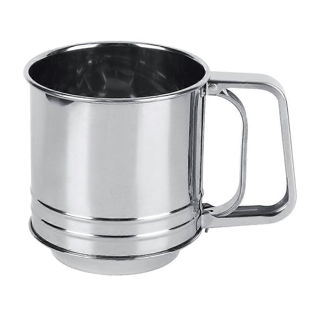 Stainless Steel Handheld Manual Sieve Strainer for Baking Flour, Powder Sifting and Fine Mesh Filtering