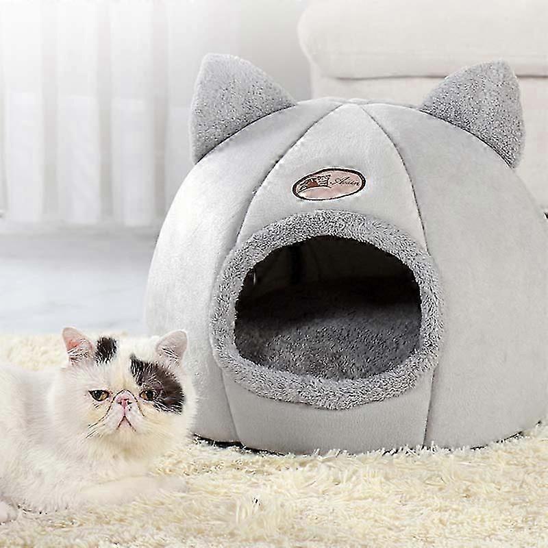 Deep Sleep Comfort In Winter Cat Bed little Dogs Basket Foldable Cats House for Pets Puppy Tent Cozy Cave Beds Indoor Keep Warm