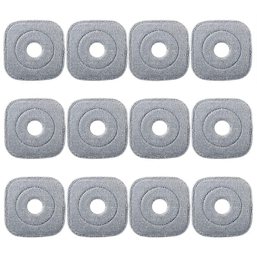 12Pcs Washable Mop Cloth Pads for Mop Squeeze Mop Automatic Separation Rotating Cleaning Floors Mop